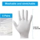 thumbnail image 2 of 5 pares de guantes hidratantes para usar durante la noche, guantes de algodón para manos secas y con eccema, guantes de algodón blancos para hombres y mujeres, talla única., 2 of 8