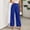 Blue, variant on Generic Women's High Waist Wide Leg Pants Business Work Office Casual Long Pants Belted Trousers