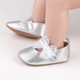 thumbnail image 5 of Douhoow Infant Girls Princess Shoes Baby Wedding Shoes Shine Surface Mesh Bowknot Flats Non-Slip Shoes, 5 of 9