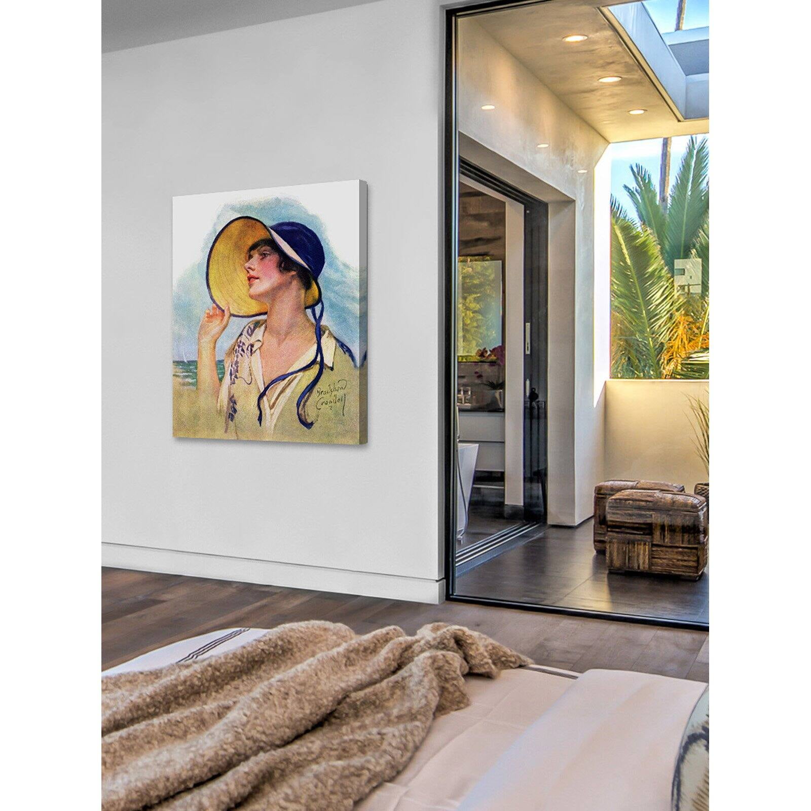 Marmont Hill - "Sun Hat" Painting Print on Wrapped Canvas