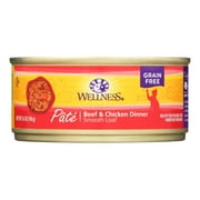 Angle View: Wellness Pet Products Cat Food - Beef and Chicken - Case of 24 - 5.5 oz.