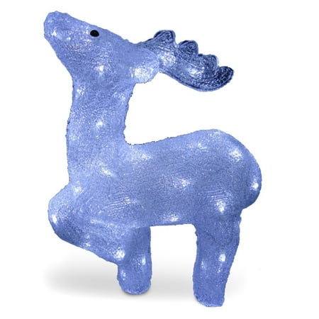 National Tree 17" Acrylic Standing Deer with 60 LED Lights