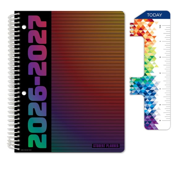 Global Datebooks Secondary Student Planner AY 2026-2027 - Matrix Style - 7"x9" (Spectrum)