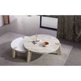 thumbnail image 4 of Whiteline Modern Living Mimeo round Coffee Table, Matt White top., 4 of 7