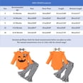thumbnail image 4 of adviicd Outfit Baby Girl Baby Girl Clothes Ribbed Ruffled Romper+ Pants Outifts (Orange,9-12 Months), 4 of 9