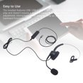 thumbnail image 3 of Telephone Headset, Wired Black Single Ear Call Center Headset  for Laptop, 3 of 7