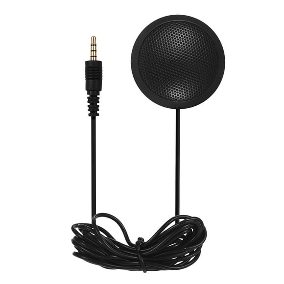 Amdohai Mini Desktop Condenser Microphone Mic Omni-directional with 3.5mm 4-Pole TRRS Plug for Computer PC Laptop for Smartphone