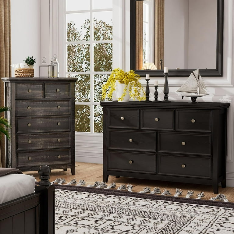 sleek modern dresser Modern High Gloss 6-Drawer Dresser Sleek White Chest of Drawers for Bedroom, Living Room, or Office Storage