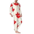 thumbnail image 2 of Uemuo Happy Canada Day Pattern 2-Piece Loungewear Set - Men’s Soft Sleepwear, Cozy Winter PJs, Comfy Sleep Set-XX-Large, 2 of 7
