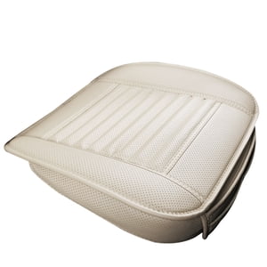 OULII Breathable Car Seat Covers Car Seat Cushion Cover Sponge Beige Single Seat Cover without Backrest 1Pack