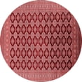 thumbnail image 1 of Ahgly Company Indoor Round Oriental Red Industrial Area Rugs, 4' Round, 1 of 4