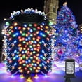 thumbnail image 1 of 181FT 500 LED Christmas Indoor Outdoor Decorative Lights, 8 Modes Waterproof Plug in Green Wire Fairy String Lights for Christmas Tree Party Wedding Garden Holiday Home Decoration (Multicolor), 1 of 6