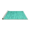 thumbnail image 2 of Ahgly Company Machine Washable Indoor Rectangle Abstract Turquoise Blue Contemporary Area Rugs, 5' x 7', 2 of 4