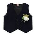 thumbnail image 5 of Zshosam Baby Boys Gentleman Bowtie Formal Outfit Suits Tuxedo Vest Wedding Party Suit(Navy,12-18 Months), 5 of 9