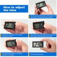 thumbnail image 4 of 3 Pcs Mini Digital Clock Small Digital Clock Stick on Battery Operated Self Adhesive Bracket for Car Dashboard Fridge (Black), 4 of 6