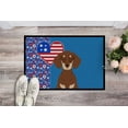 thumbnail image 2 of Chocolate and Cream Dachshund USA American Indoor or Outdoor Mat 24x36, 2 of 5