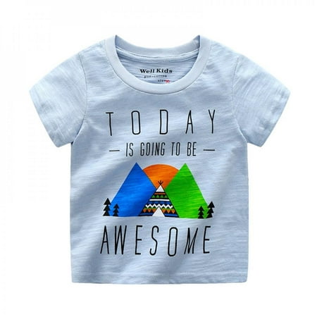 

Promotion!Summer Boys Short-sleeved T-shirt Casual Style Breathable Kids Tops Cotton Boys Clothes Fashion Tops 2-7 Years