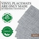 thumbnail image 4 of CraftyCrocodile Juego de 4 Manteles Individuales Manteles Individuales Clásicos de Vinilo para Mesa de Comedor, 30 x 45 Cm, Color Gris, 4 of 10