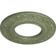 thumbnail image 3 of Ekena Millwork 8 1/8"OD x 4 1/8"ID x 1/2"P Andrea Ceiling Medallion (Fits Canopies up to 4 1/8"), Hand-Painted Athenian Green Crackle, 3 of 6