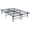 Queen + Black + Metal + Modern + Adjustable Bedbase + Steel, variant on Space Saving Twin Platform Bed with Heavy Gauge Steel Frame, Black Metal Bed Frame for Bedroom