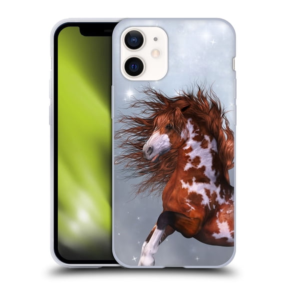 Head Case Designs Officially Licensed Simone Gatterwe Horses Native Soft Gel Case Compatible with Apple iPhone 12 Mini