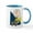 White/Blue Inside, variant on CafePress - Charlie Brown Sitting Ceramic Mug - 11 oz Ceramic Mug - Novelty Coffee Tea Cup