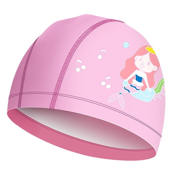 Kids Cartoon Swimming Caps for Kids, Children, Boys and Girls Aged 4-12, Baby Waterproof Bathing Cap for Long Short Hair