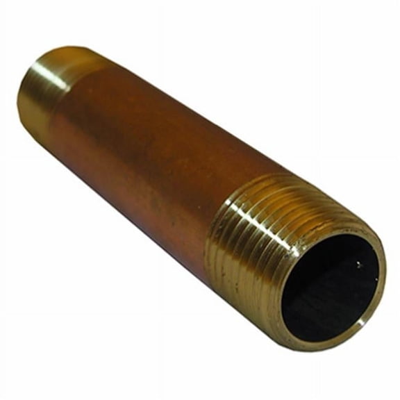 0.5 Male Pipe Thread x 4 Long Brass Nipple