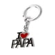 thumbnail image 4 of Llavero con letras "I LOVE PAPA", joyería de metal, llavero para el Día del Padre, regalo de cumpleaños, 4 of 5