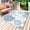 White Lake Blue, variant on Outdoor Rug 5' x 7', Blue Aqua Grey Coastal Large Carpet Area Rugs for Patio, RV, Deck, Summer Beach Coral Shell Starfish Water Absorption Camping Rug, Lightweight Washable Rugs Runner