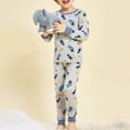 thumbnail image 2 of OJSFQUFP Cartoon Print Thermal Underwear 2Pcs Set Older Boys and Girls Soft Warm Base Layer for Fall and Winter (1-16Y), 2 of 6