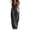 *Dark Gray, variant on Women's Cotton-Linen Cargo Jumpsuit,V-Neck Button Down Romper For Women,Ladies Summer Sleeveless Wide Leg Outfit Set with Pockets,Khaki,S-2XL