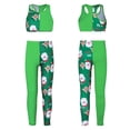 thumbnail image 5 of CHICTRY Kids Girls 2Pcs Christmas Dance Costume Xmas Santa Elf Costume Gymnastics Ballet Dance Outfit Green 14, 5 of 6