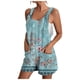 thumbnail image 2 of Puntoco Pantalones cortos deportivos para mujer Pantalones cortos casuales con estampado de tirantes para mujer Pantalones cortos con bolsillos, 2 of 5