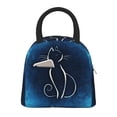 thumbnail image 1 of Lsque Cat Sketch Print Lunch Bag, Insulated Lunch Box, Small Leakproof Cooler Food Lunch Containers Reusable High Capacity Lunch Tote Bags, 1 of 6