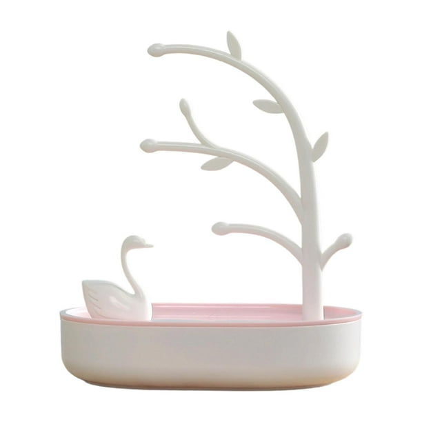 Joyero de Lago de los Cisnes, joyero para mujer, organizador de joyas, organizador de collares Rosa
