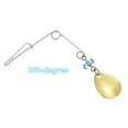 thumbnail image 3 of Uxcell 30Pcs Fishing Spinnerbait Wire with Blade, Large-sized Water-drop, Gold Tone, 3 of 5