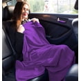 thumbnail image 6 of BlueHills Premium Soft Plush Travel Blanket Pillow for Airplane Car - Purple, 6 of 11