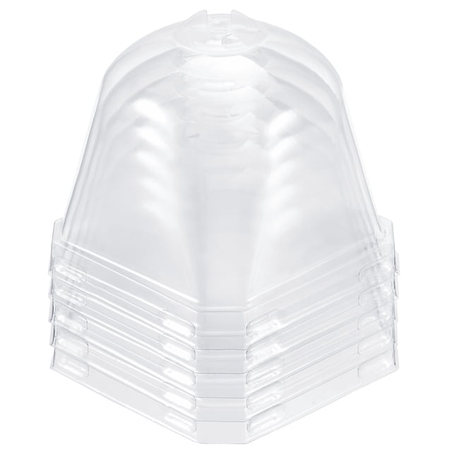 Uxcell 7cm x 7cm Jardín Cloche Dome Cubierta de Plástico Humedad Protector de Plantas Transparente 5 Paquete