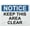 Warning Sign 3, variant on kasbes Metal Hanging Plate Horizontal KEEP THIS AREA CLEAR, Waterproof, Fade and Scratch Resistant, safety signs, equipment Warning signs, etc - NOTICE SIGN Style 20x30cm
