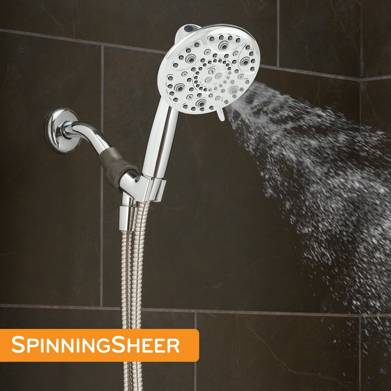 Oxygenics Rush 8-Setting Chrome Handheld Shower Head with 72 Inch