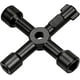 thumbnail image 1 of Llave de orificio triangular y cuadrado para medidores eléctricos y gabinetes de control, juego de llaves multiusos de 4 vías para caja eléctrica negra, 1 of 5