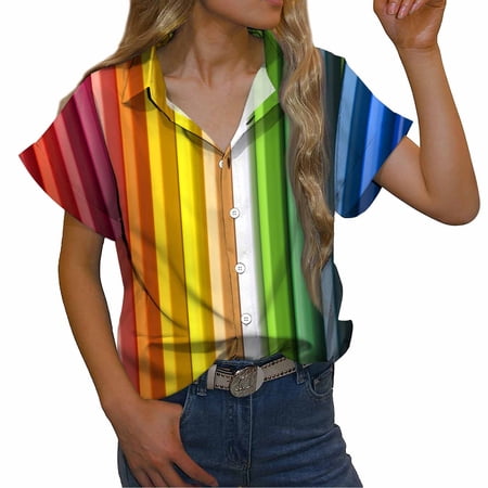 

Green Tops for Women Victorian Blouse Women s Fashion Tops Turndown Collar Printing Casual Short Shirts Blouse Victorian Blouse Green 3XL