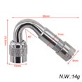 thumbnail image 4 of Splihome 2Pcs Motorcycle 45/90/135 Degree Tire Tube Extension Valve Adapter For Car Bike Sliver, 4 of 10