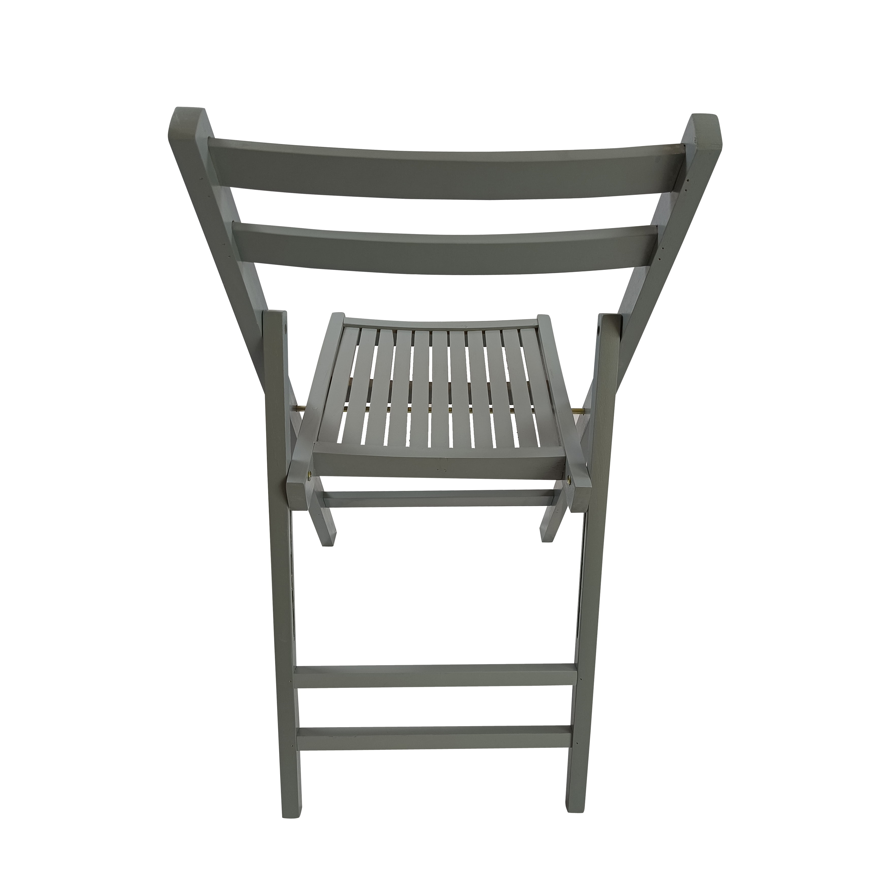 Wooden Folding Dining Chair, 4 Pack Slatted Wood Event Chair Indoor Outdoor Patio Use, Gray