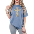 thumbnail image 5 of Ink-Printed Image NOT Quilt - He Is Risen Cross Shirt for Women Easter Graphic T-Shirt Blue Jean Shirt Adult 2XL, 5 of 7