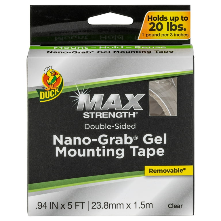 Duck Brand Max Nano Grab Gel Mounting Tape, 0.94" x 5 ft photo 3