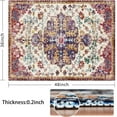 thumbnail image 2 of Office Chair Mat for Hardwood & Tile Floor,Boho Vintage 36"x48" Computer Chair Mat for Rolling Chairs Carpet,Under Desk Non Slip Gaming Rug,Low-Pile Rubber Backing Large Protector Mat (Burgundy), 2 of 6