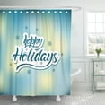 thumbnail image 1 of Cortina de ducha ABPHQTO Celebración Felices Fiestas Rojo 152x180 cm, 1 of 2