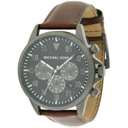 Michael Kors Gage Chronograph Leather Mens Watch MK8536